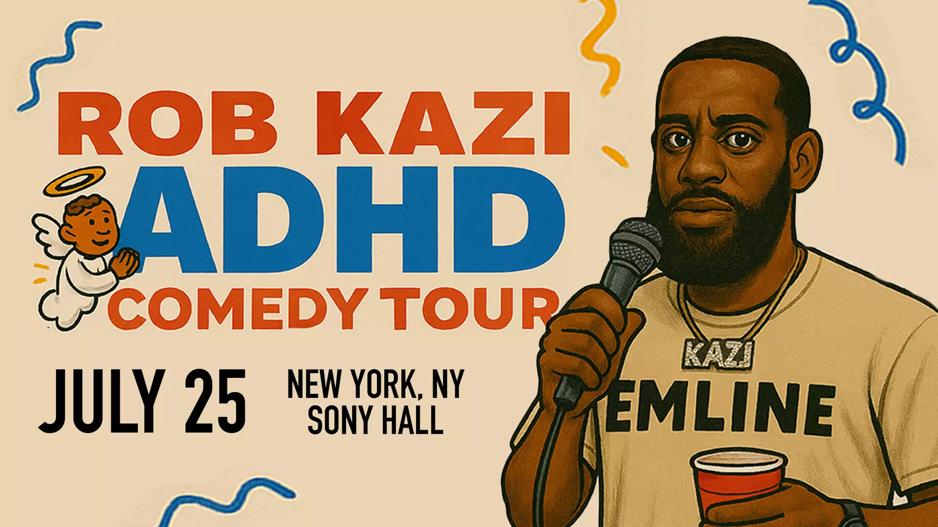 Rob Kazi's ADHD Comedy Tour on July 25 at 8 p.m. - Primary Image