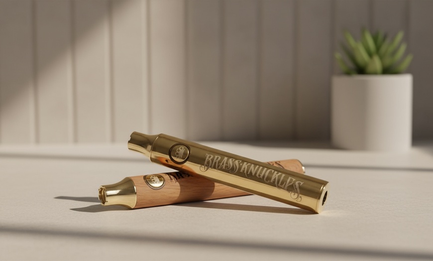 Image 1: 650mAh Battery Rechargeable Vape Pen Stick by Brass Knuckles W/ USB Charger 