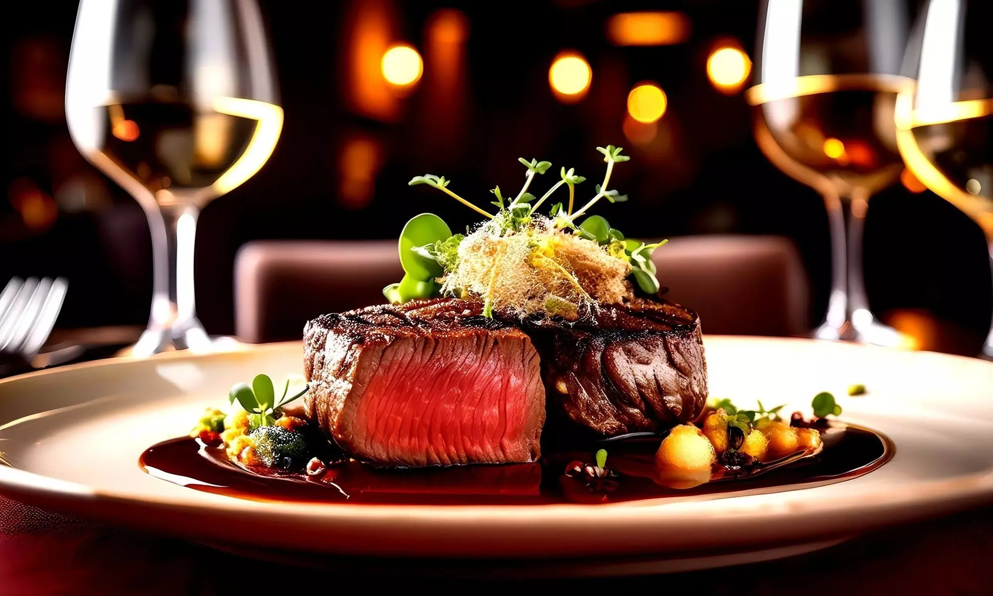 Steak Dinner with Wine for Two or Four at Signature Steakhouse
