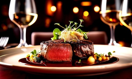 12oz Rump Steak with Side, Sauce and Glass of Wine For 2 - Signature Steakhouse
