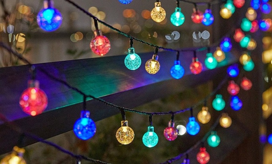 Image 5: Up to 50-Pack Solar-Powered Ball String Lights 