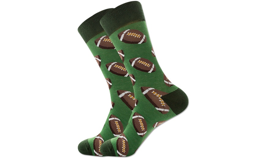 Image 4: Up to 10 Packs of Men's Ball Print Socks