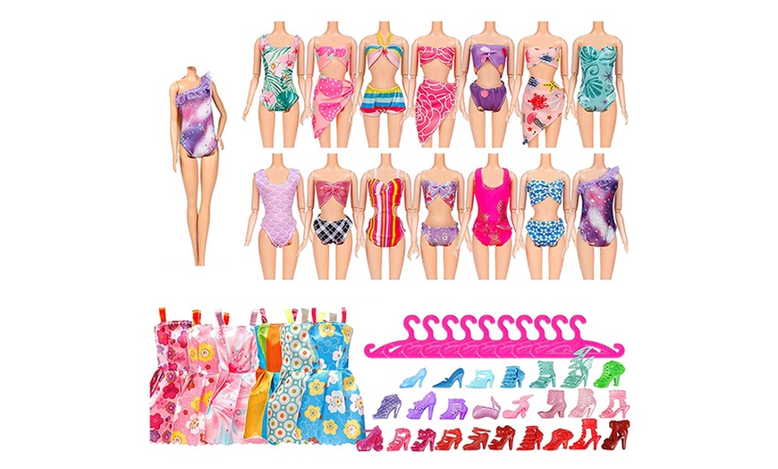 Image 4: 50-Piece Doll Clothes and Accessories Set 