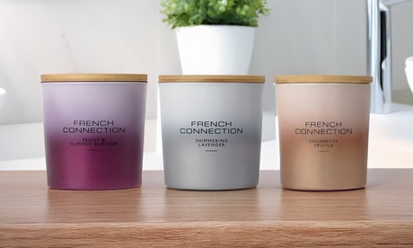French Connection Unisex Lavender Ombre Collection: Ombre Shimmering Candle 322G