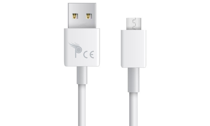 Image 4: 1, 2 or 3m White USB Charging Cable