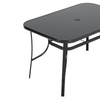 Image 13: Black Tempered Glass Coffee Table with Umbrella Hole 