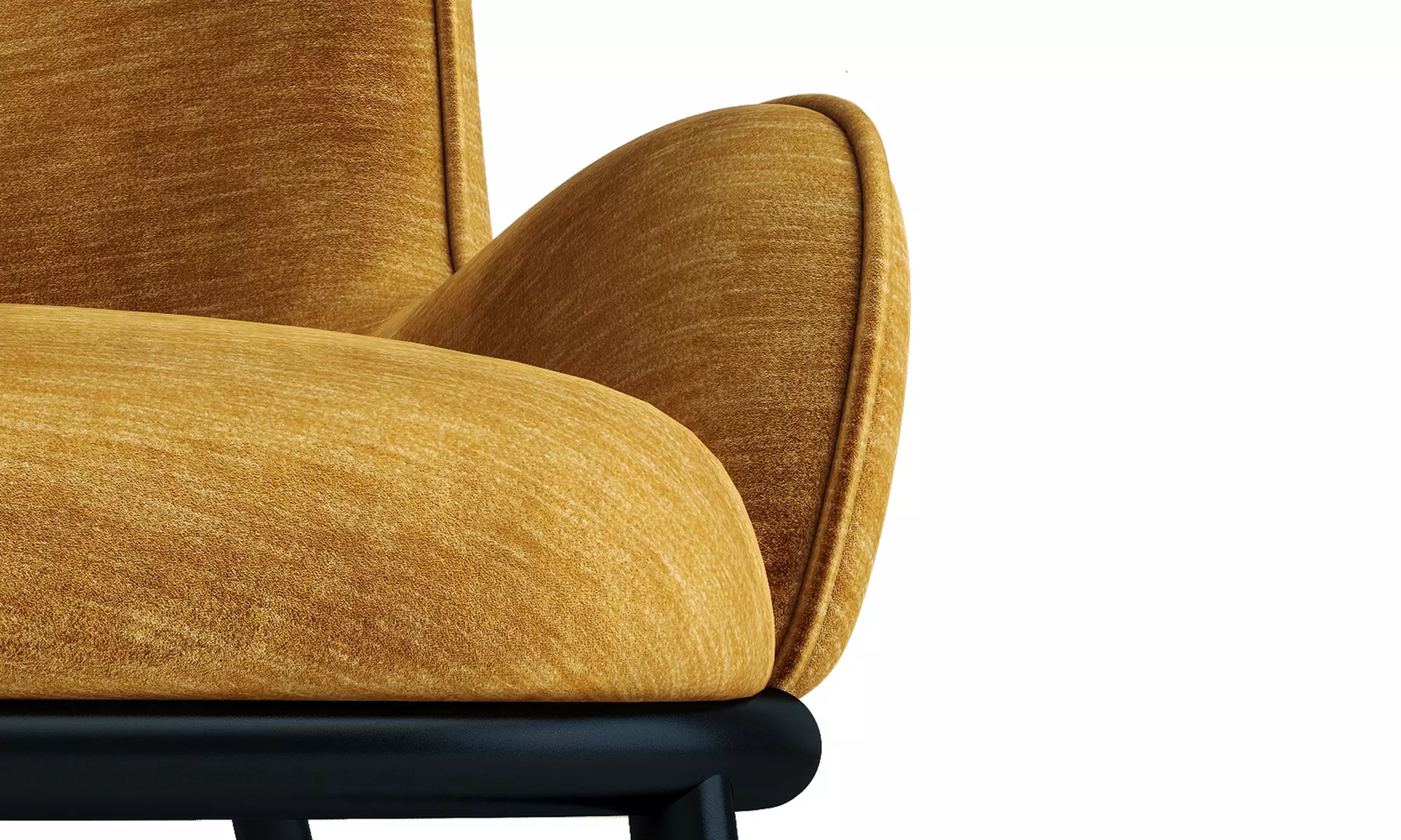 Fauteuil vintage "Edvin" en tissu de Doosense