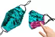 6 Pack : Reversible Sequined Cotton Fashion Face Masks With Adjustable Ear Loops - Second Medium