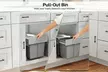 HOMCOM Soft-Close Pull-Out Under-Sink Bin with Dual 15L Compartments - Image 3