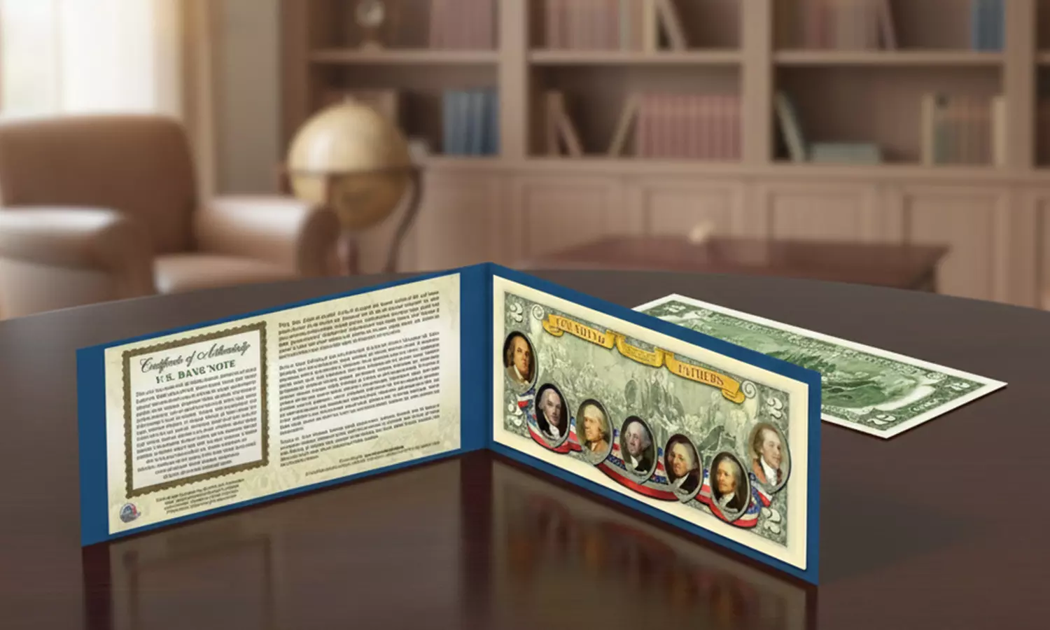 Founding Fathers DOI Official Genuine Legal Tender US Two-Dollar Bill