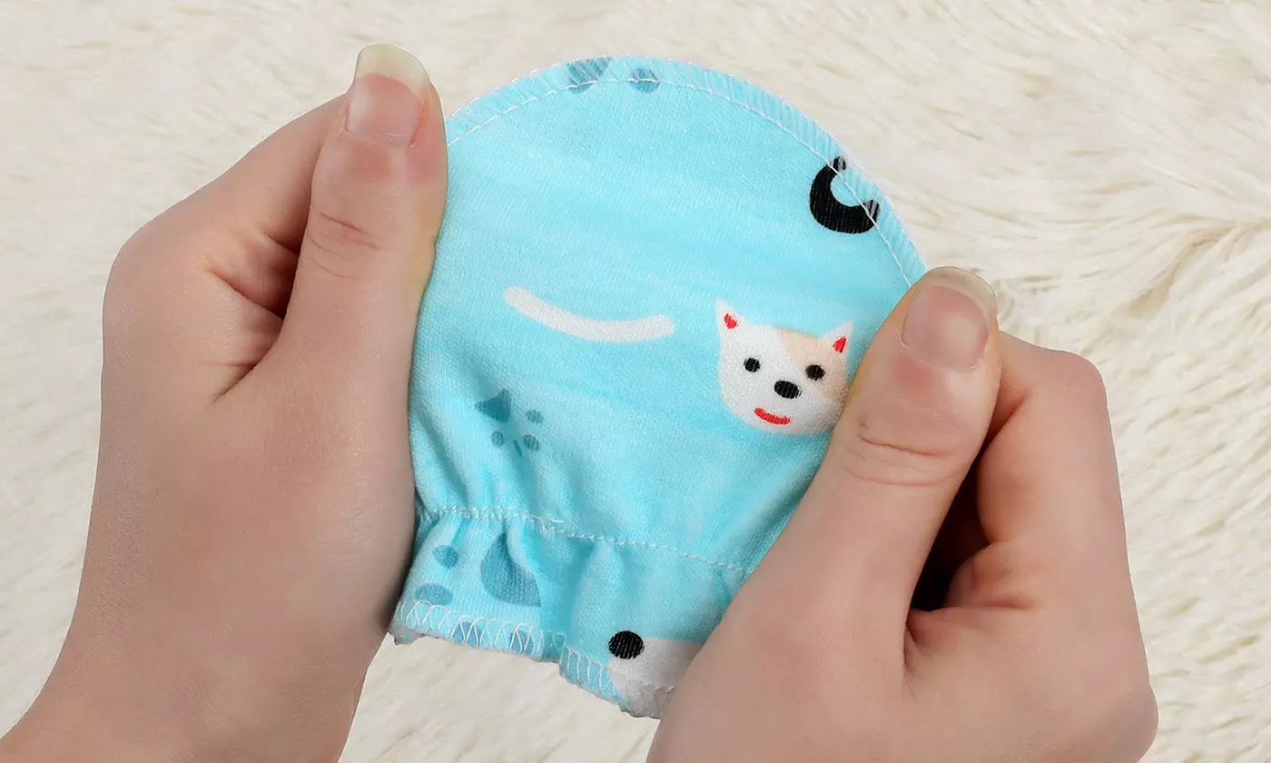 12 Pairs Newborn Baby Cotton Infant No Scratch Mittens Gloves