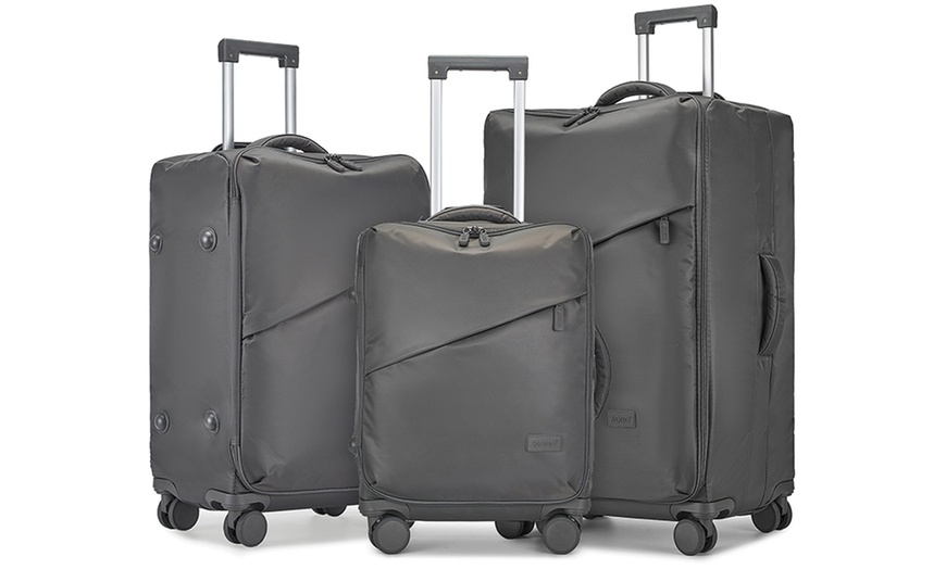 Image 17: 1x oder 3x KONO Soft-Shell-Reisekoffer