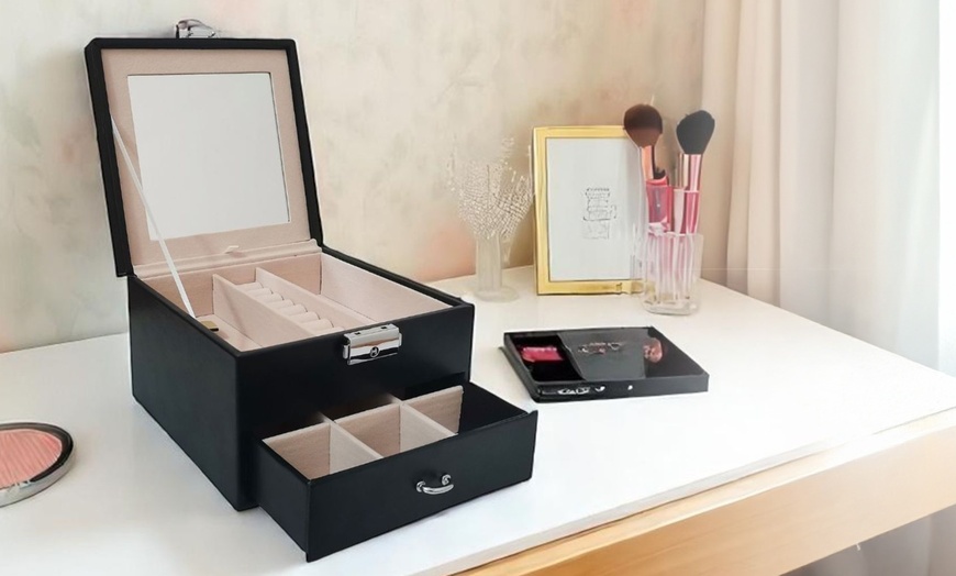 Image 1: Sieradendoos met spiegel