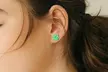 925 Sterling Silver 2.00 CTTW Round Cut Fire Opal Stud Earrings Multiple Options - Second Medium