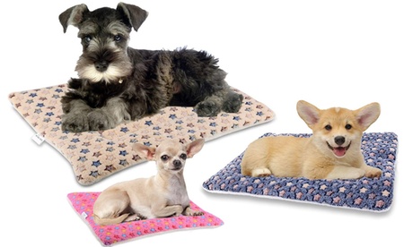 Pet Dog Cat Puppy Plush Blanket Mat Flannel Warm Sleep Bed Cushion S Beige