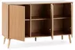 Sideboard mit 3 Türen „Lluvia” in Eiche, Walnuss oder Schwarz - Second Medium