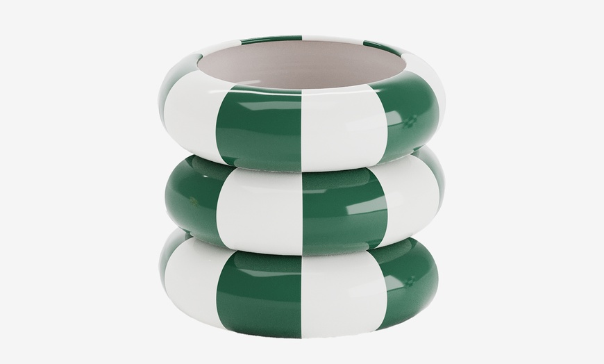 Image 6: Vase ou cache-pot à damier en céramique