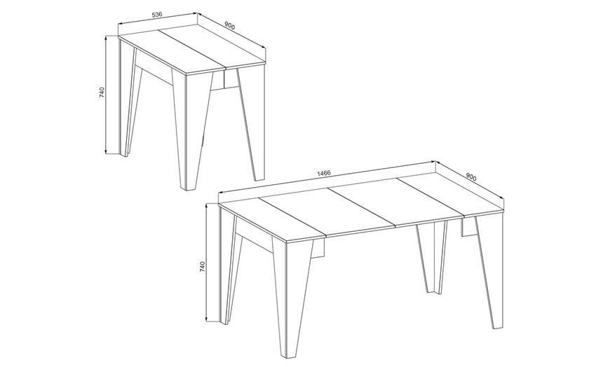 Image 10: Extendable Dining Console Table