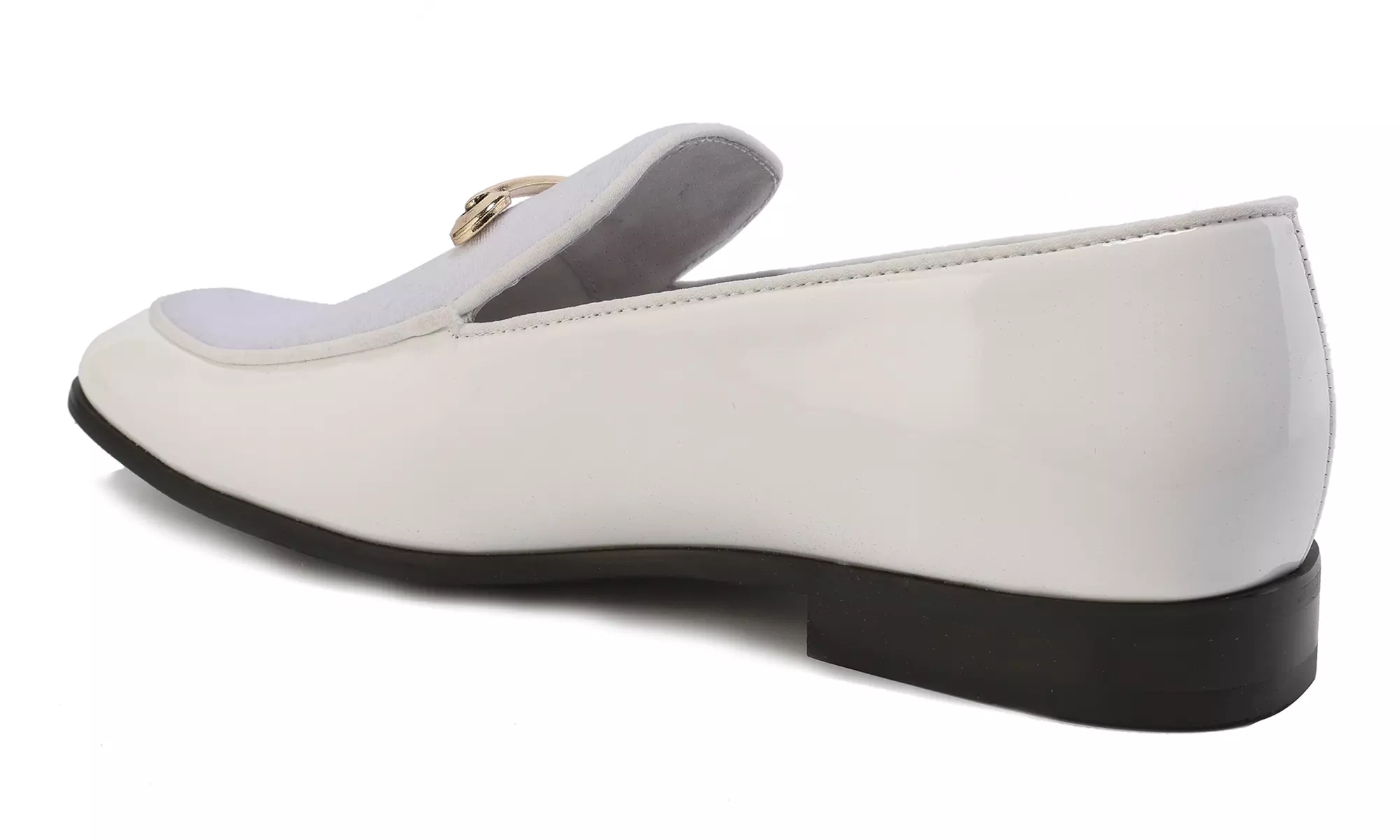 Gino Vitale Velvet & Patent Leather Slip On Dress Loafer