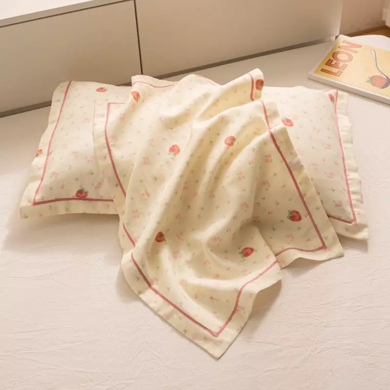 Breathable Pure Cotton Kids Pillowcase Pair