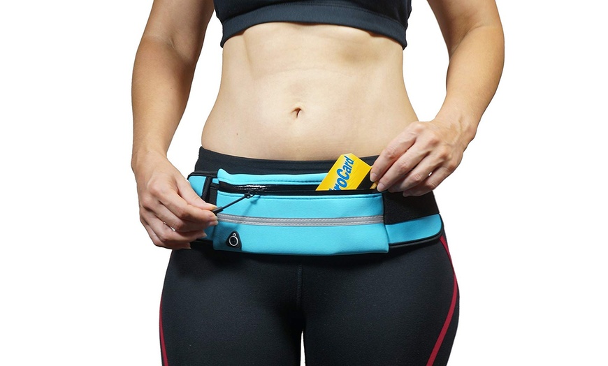Image 7: Running Bum Bag Fanny Pack Travel Waist Money Belt Zip Hiking Pouch Wallet