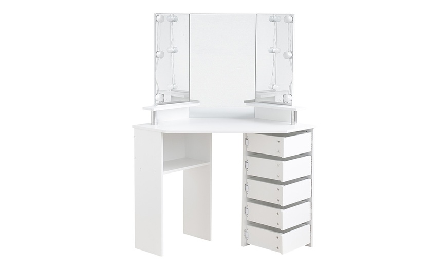 Image 4: Home Deluxe Schminktisch mit LED-Beleuchtung „Candice“