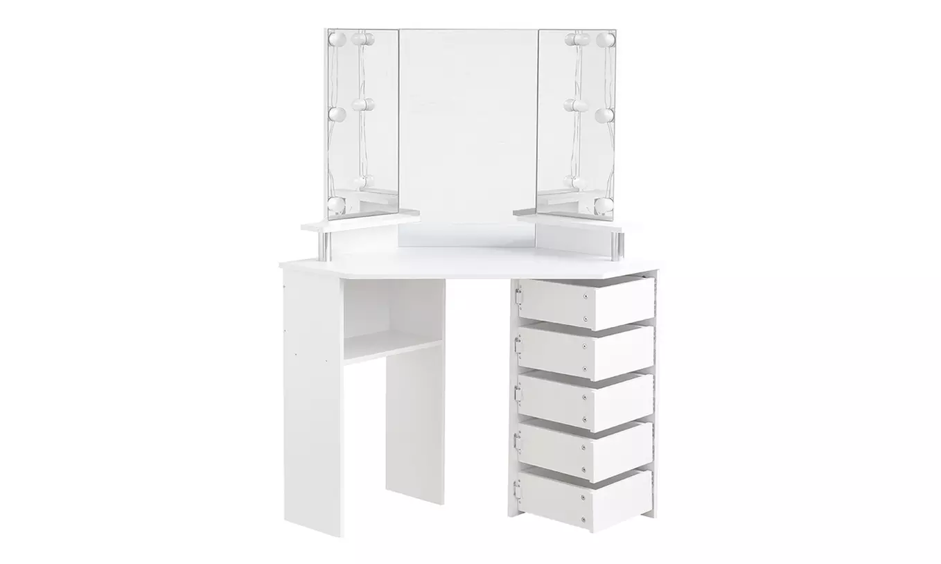 Home Deluxe Schminktisch mit LED-Beleuchtung „Candice“