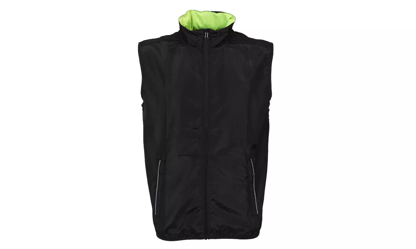 1 o 2 Gilet tecnico traspirante con dettagli rifrangenti e tasche con zip