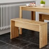 Image 5: Chipboard Three Pieces Dining Set with Table and Two Benches 