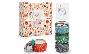 Four-Piece Christmas Scented Candles Gift Set