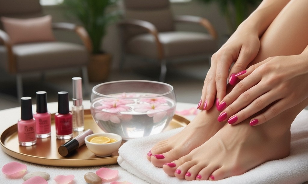 Pamper Your Nails: Manicure or/and Pedicure with Gel Polish Options!