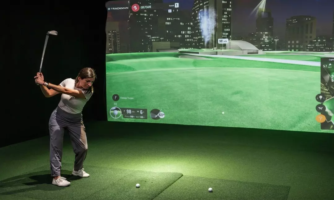 Refine Your Game: One or Two Hour Private Indoor Golf Simulator Sessions at GolfCave - White Plains
