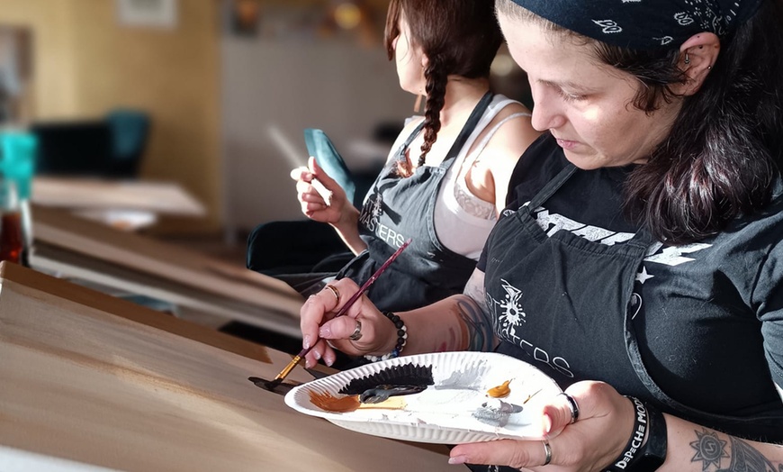 Image 3: Erschaffe dein eigenes abstraktes Kunstwerk: Malevent für 1-2 Personen