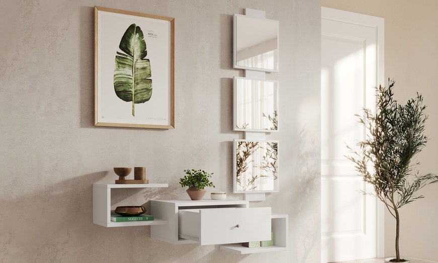 Image 8: Meuble d'entrée "Neo" avec tiroir et miroir