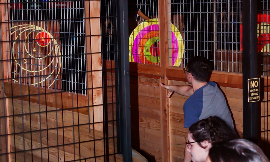 Image 1: One Hour Axe Throwing For Up to Four People 