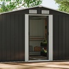 Image 33: Large Metal Garden Tool Storage Shed in 6 Styles
