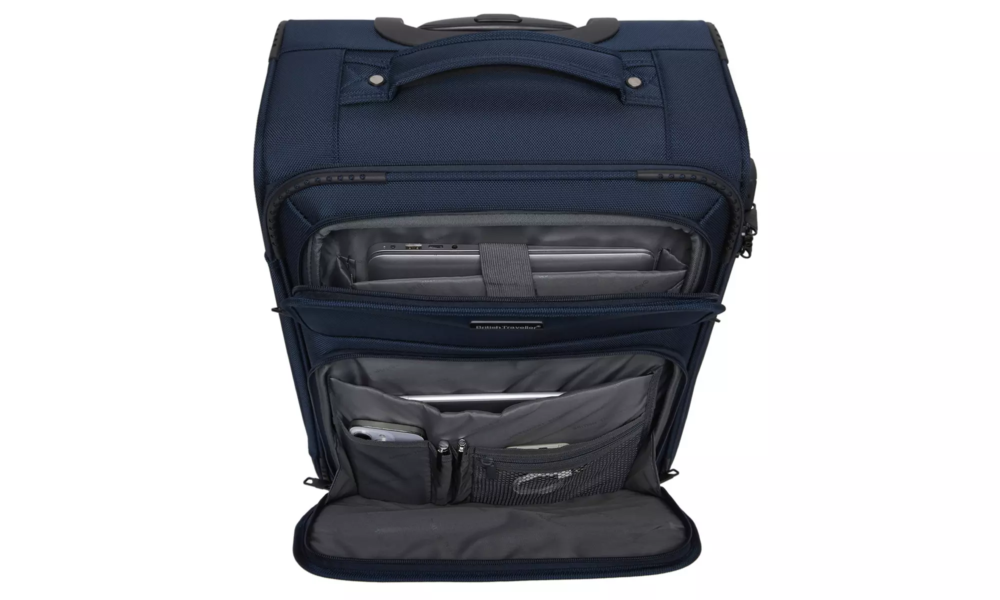 British Traveller Expander Suitcase with TSA Lock