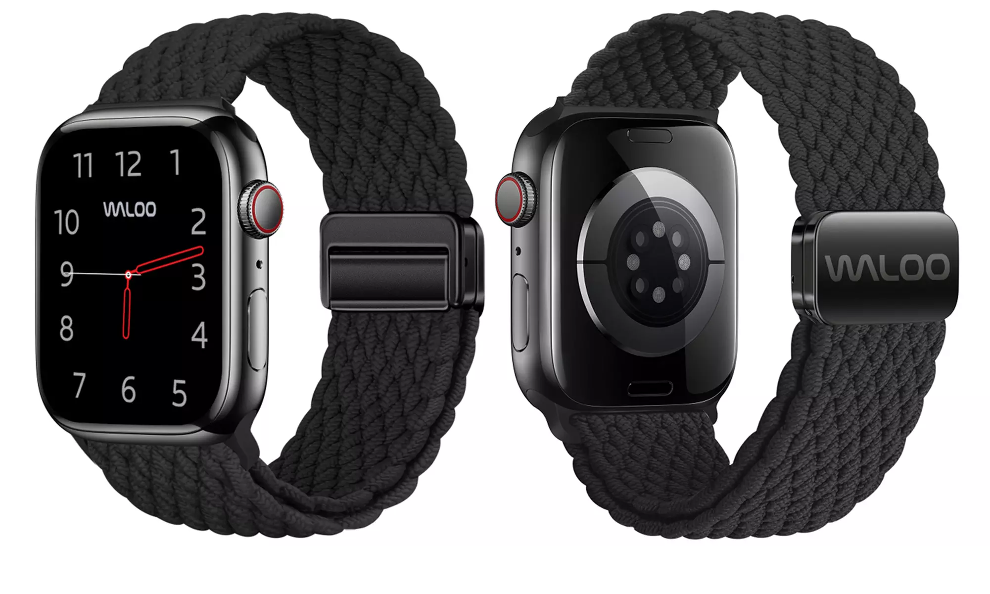 Waloo Braided Nylon Magnetic Loop Band For Apple Watch- (Size & Color)