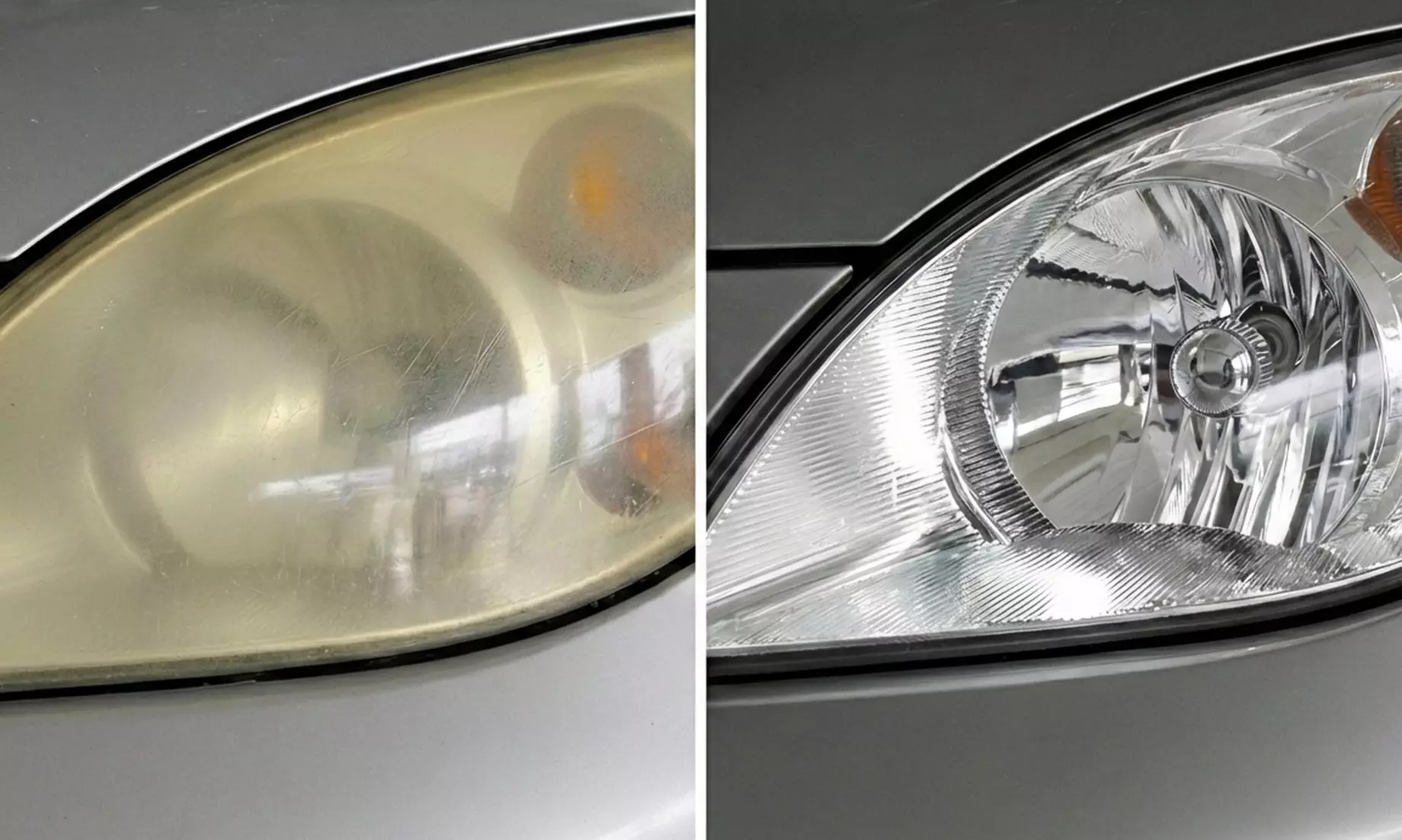 Pulido de faros con polímero y desinfección