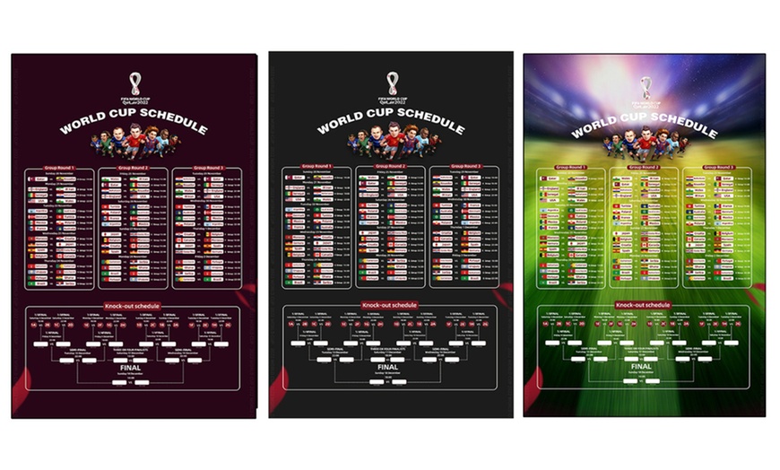 Image 1: 2022 World Cup Qatar Schedule Poster