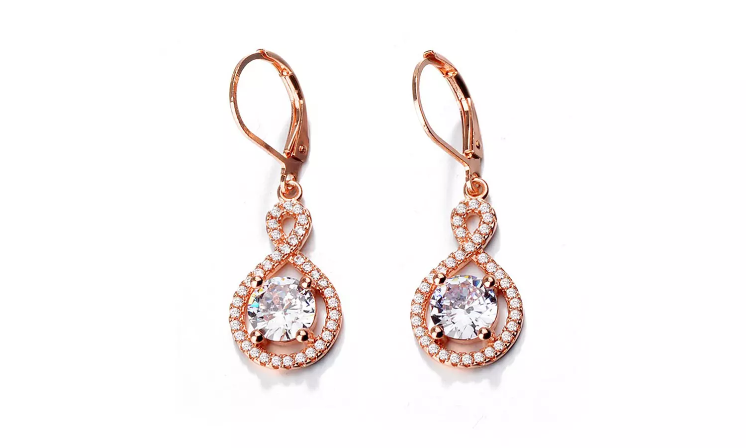 18K Gold Plated Infinity Leverback earrings