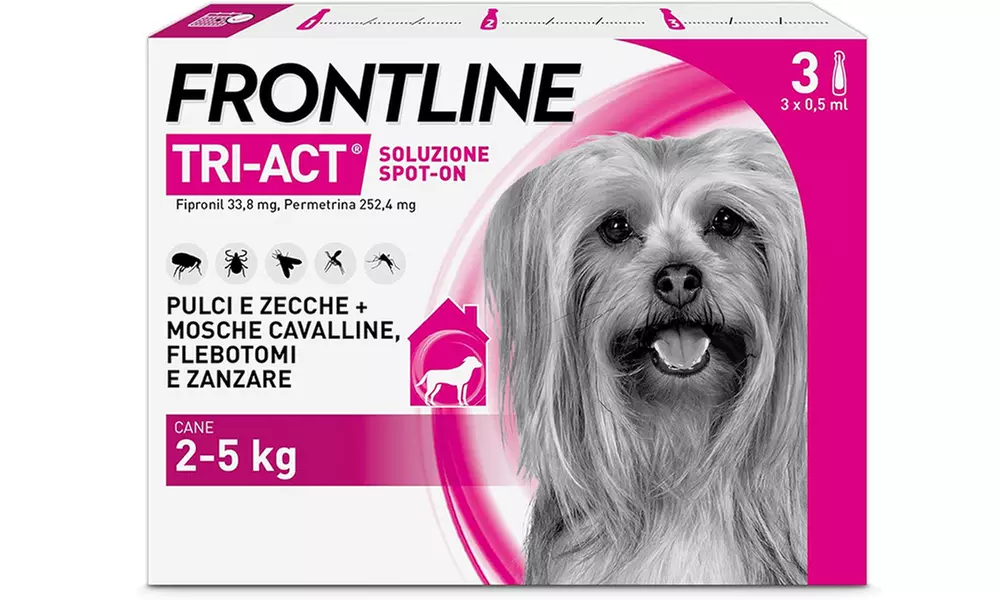 Fino a 12 pipette Frontline Tri-Act® Spot-on per cani