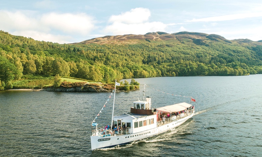 Image 1: 2-Hr Loch Katrine Cruise and Mini Guide Book for One or Family of Four