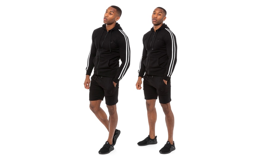 Image 10: Two-Pack Enzo Men's Fleece Shorts 