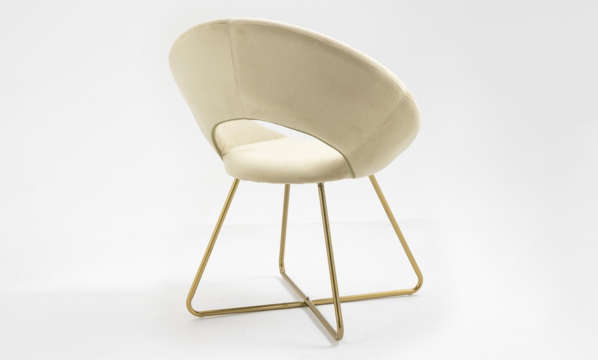 Image 3: Fauteuil rond en velours