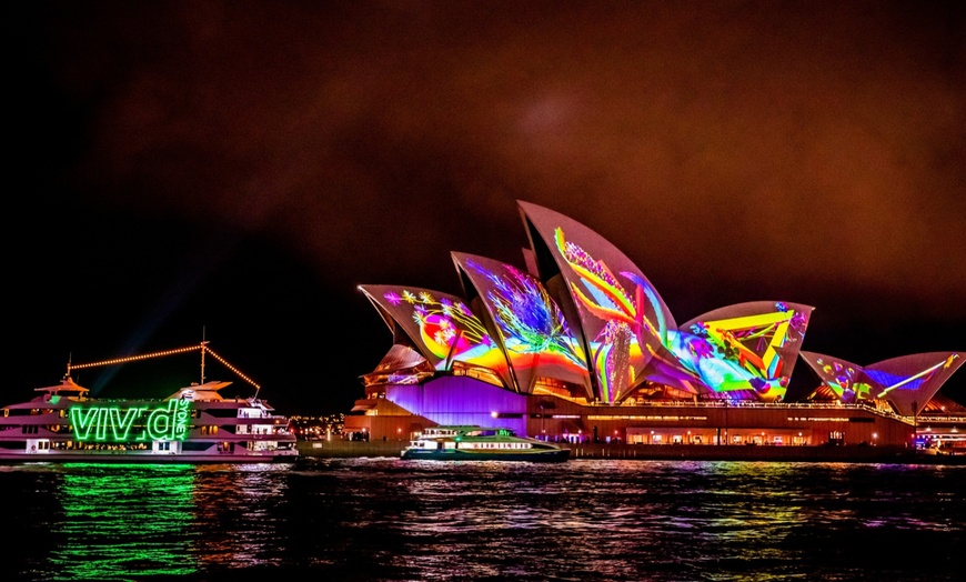 Image 8: Cruise Sydney Harbour: 90-Minute Official Vivid Glow Boat Weekend Cruise with Unlimited Alcohol Package for One Adult