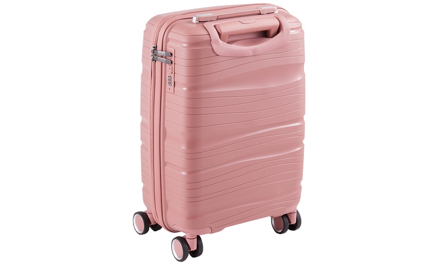 Image 11: Four Piece PP Suitcase Set with Silent Wheels & Password Lock