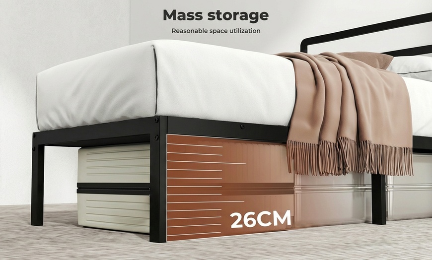 Image 2: Levede Metal Platform Bed Frame