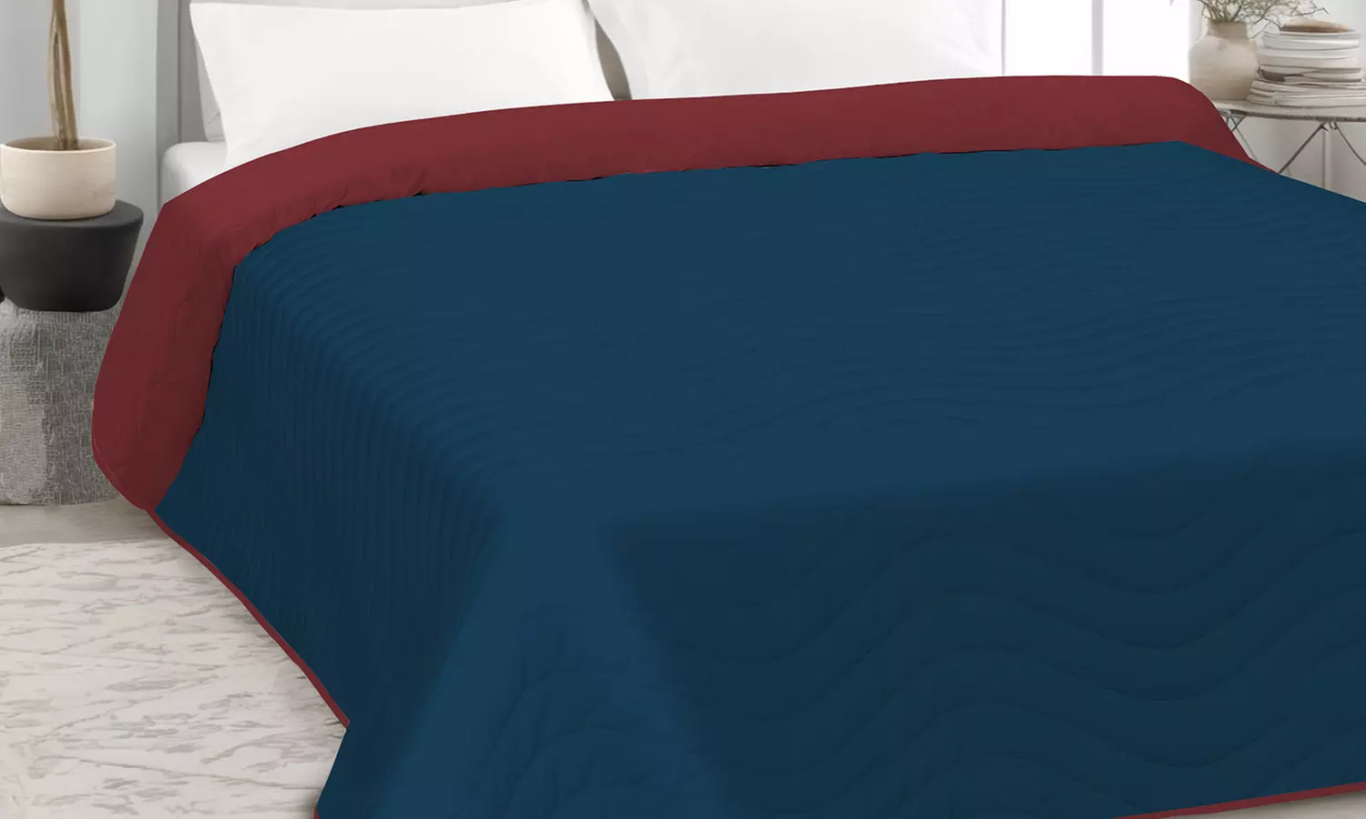 Dubbelzijdige beddesprei