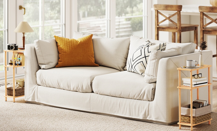 Image 2: HOMCOM 3-Tier Slim End Table